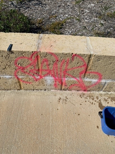Park graffiti removal